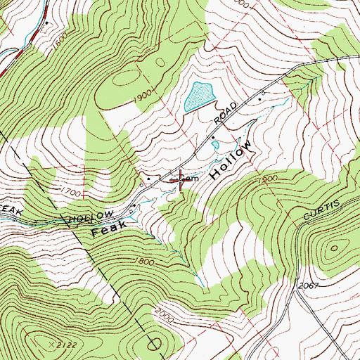 Topographic Map of Feak Hollow Jamieson Cemetery, NY