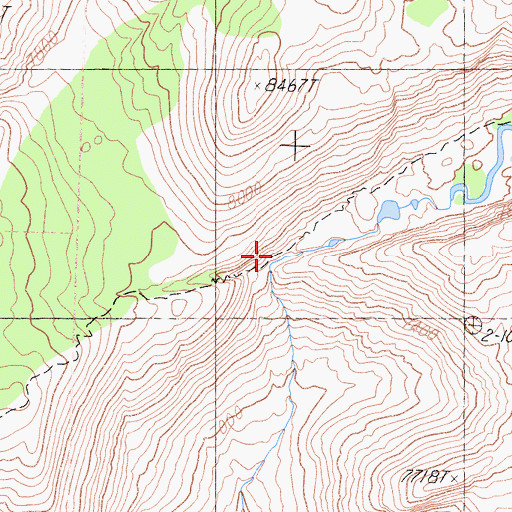 Topographic Map of Jack Main Canyon, CA