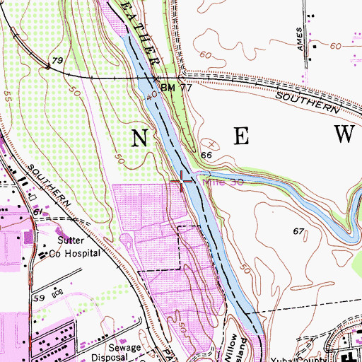 Topographic Map of Jack Slough, CA