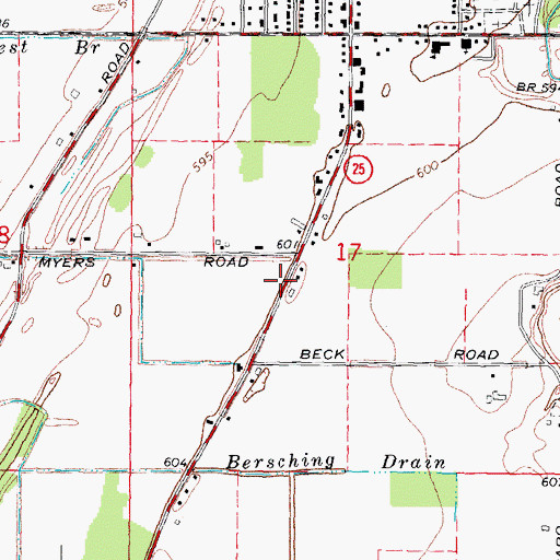 Topographic Map of Sebewaing Assembly of God Church, MI