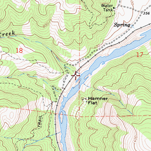 Topographic Map of Jackass Creek, CA