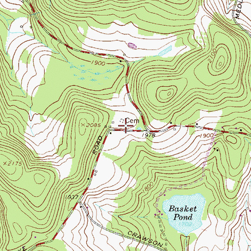 Topographic Map of Gould Cemetery, NY
