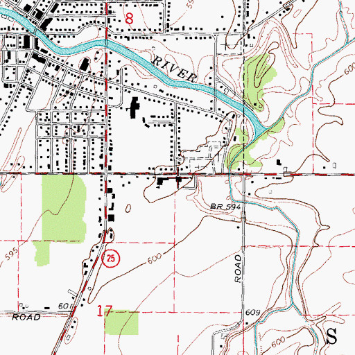 Topographic Map of Immanuel Lutheran Church, MI