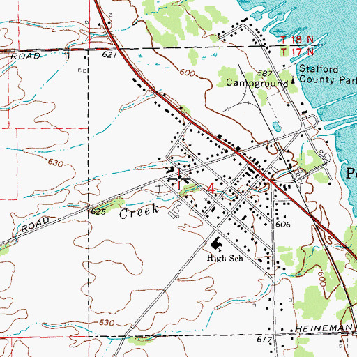 Topographic Map of Saint John Lutheran Church, MI