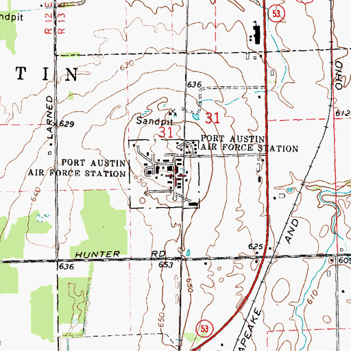Topographic Map of Port Austin Sabbatarian Church, MI