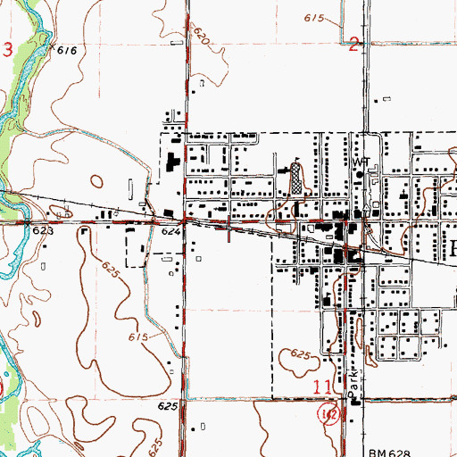 Topographic Map of Pigeon Fire Department, MI