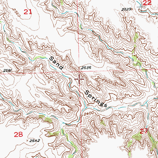 Topographic Map of Township of Elm Springs, SD