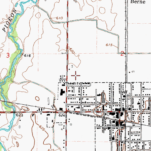 Topographic Map of Scheurer Hospital, MI