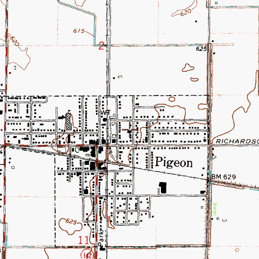 Topographic Map of Salem United Methodist Church, MI