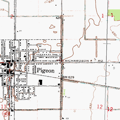 Topographic Map of Michigan Avenue Mennonite Church, MI