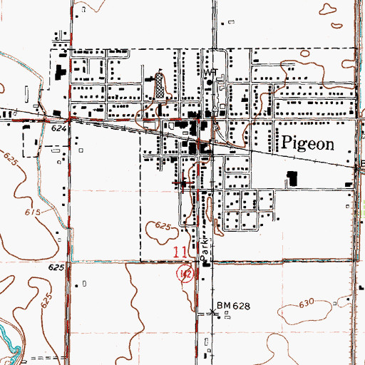 Topographic Map of Cross Lutheran School, MI