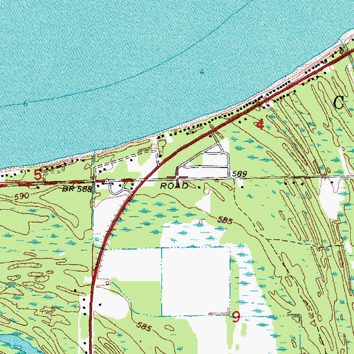 Topographic Map of Good Shepherd Lutheran Church, MI