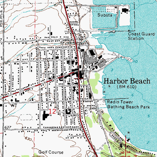 Topographic Map of Frank Murphy Museum, MI