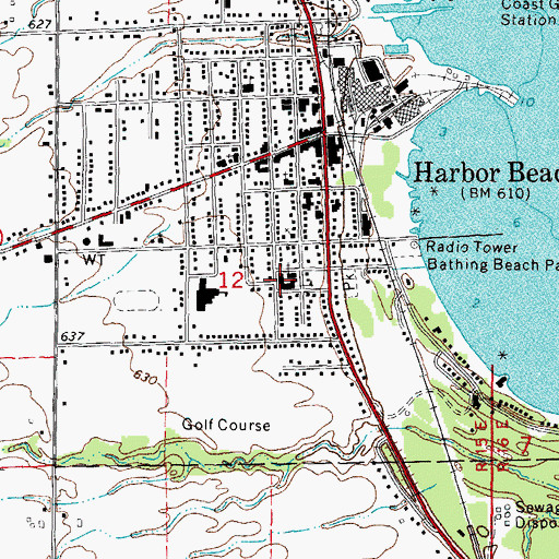 Topographic Map of Our Lady of Lake Huron School, MI