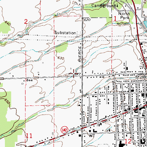 Topographic Map of Lighthouse Assembly of God Church, MI