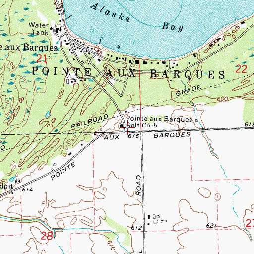Topographic Map of Pointe Aux Barques Station (historical), MI