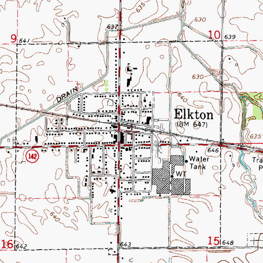 Topographic Map of Elkton Family Medicine Clinic, MI