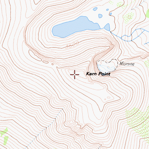 Topographic Map of Kern Point, CA