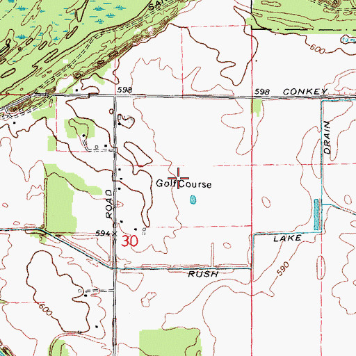 Topographic Map of Caseville Golf Course, MI