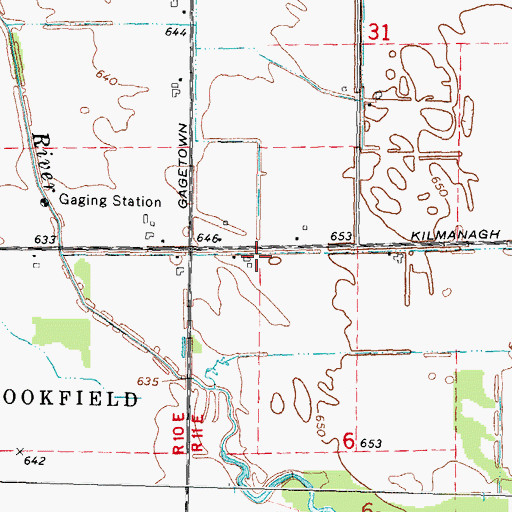 Topographic Map of Wolfton Post Office (historical), MI