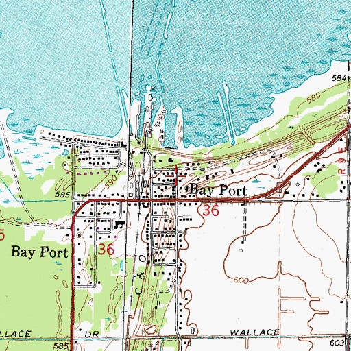 Topographic Map of United Methodist Church, MI
