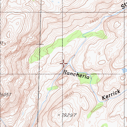 Topographic Map of Kerrick Canyon, CA