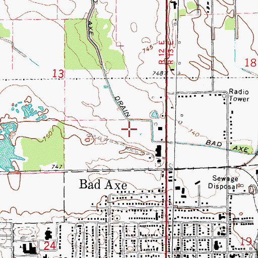 Topographic Map of Lyndon Mobile Home Court, MI