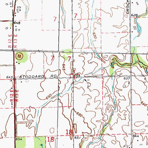 Topographic Map of Varney Post Office (historical), MI