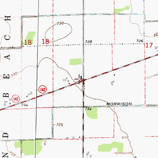 Topographic Map of Sigel Post Office (historical), MI