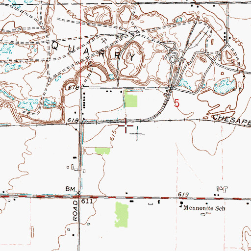 Topographic Map of Ribble Post Office (historical), MI