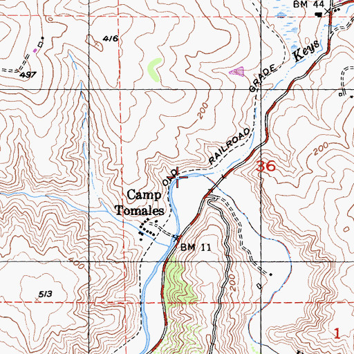 Topographic Map of Keys Creek, CA