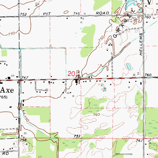 Topographic Map of Country Meadow Mobile Home Park, MI