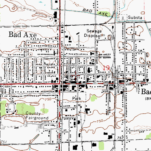 Topographic Map of Grace Community Missionary Church, MI
