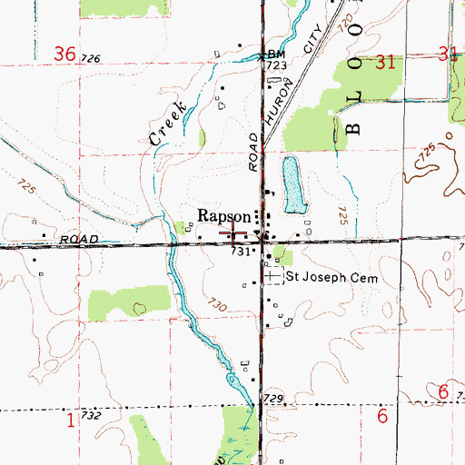 Topographic Map of Saint Joseph Church, MI