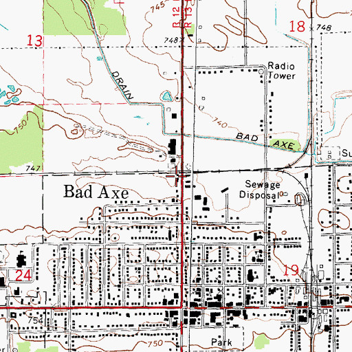 Topographic Map of Church of Jesus Christ of Latter Day Saints, MI