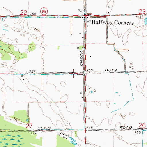 Topographic Map of Lutheran Cemetery, MI