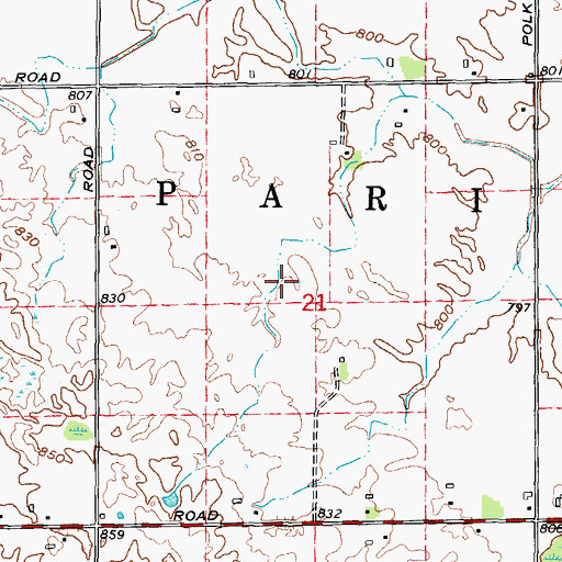 Topographic Map of Brackley Cemetery (historical), MI