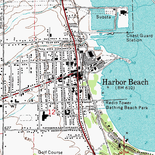 Topographic Map of Frank Murphy Historical Marker, MI