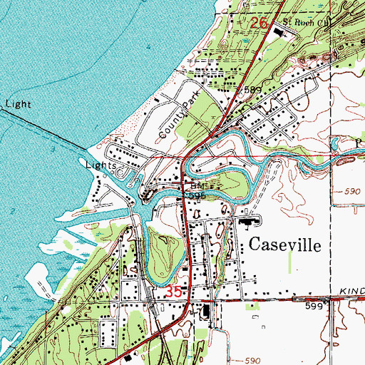 Topographic Map of Methodist Episcopal Church Historical Marker, MI