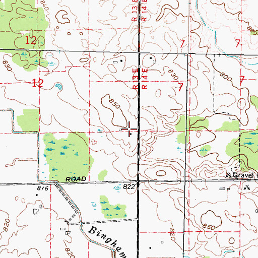 Topographic Map of Bloomington Post Office (historical), MI