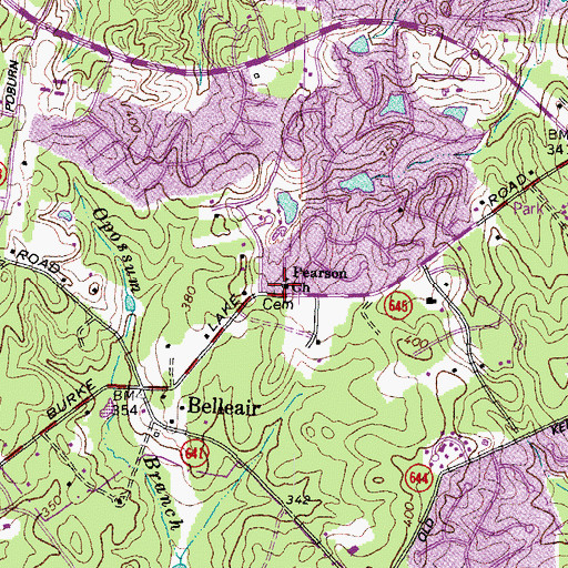 Topographic Map of Greater Little Zion Baptist Church Cemetery, VA