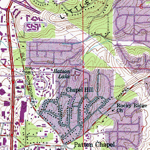 Topographic Map of Georgetown Lake Park, AL