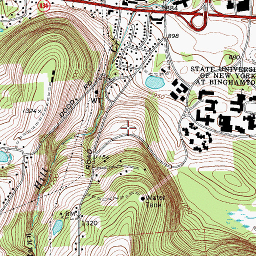 Topographic Map of Evangola Residence Hall, NY