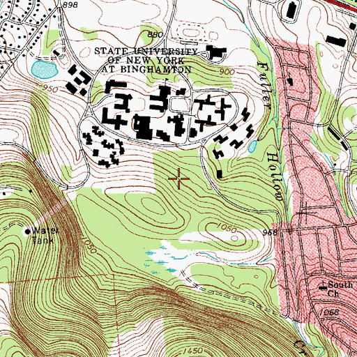 Topographic Map of Oneida Residence Hall, NY