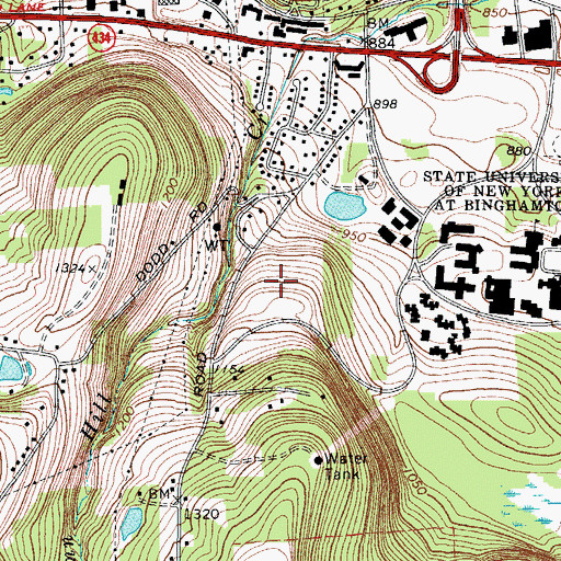 Topographic Map of Jones Residence Hall, NY
