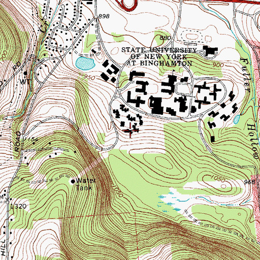 Topographic Map of Smith Residence Hall, NY