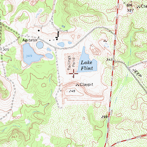 Topographic Map of Lake Flint, CA