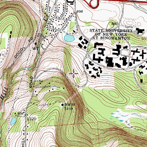 Topographic Map of Glenwood Residence Hall, NY