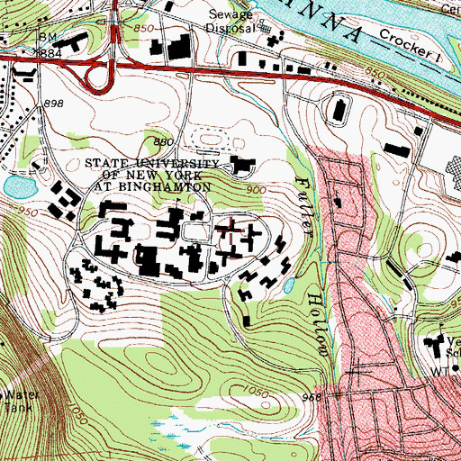 Topographic Map of Rafuse Residence Hall, NY