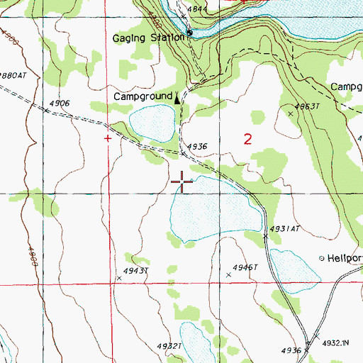 Topographic Map of Potholes Camp, OR